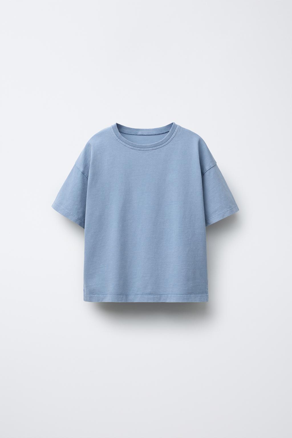 

Футболка с эффектом выцветания ZARA, синий