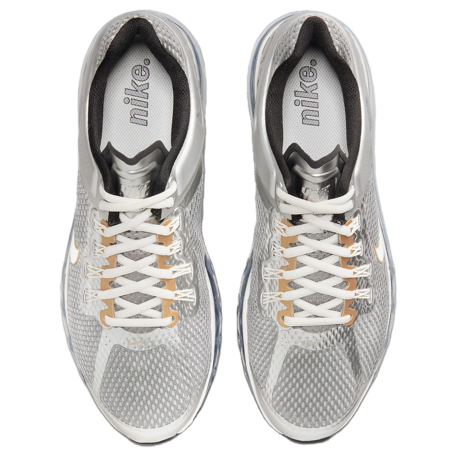 Кроссовки Air Max 2013 мужские с низким верхом, серебристые Nike — фото 3