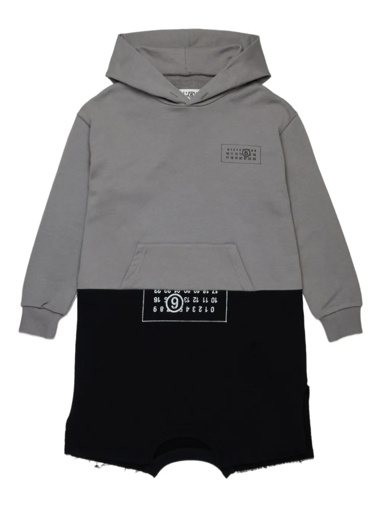 

MM6 Maison Margiela Kids платье с принтом Numbers, серый