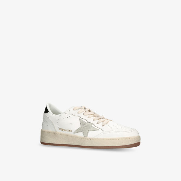 Кроссовки кожаные Golden Goose Ballstar 2, белый / кремовый — фото 3