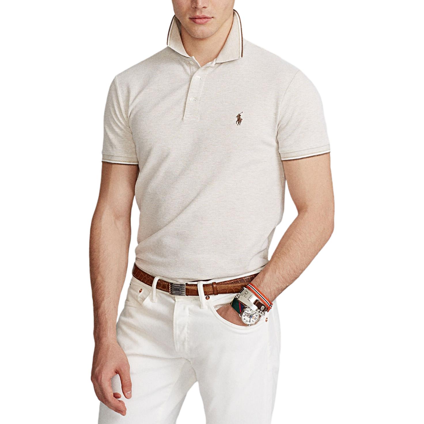 

Мужская поло Polo Ralph Lauren, бежевый