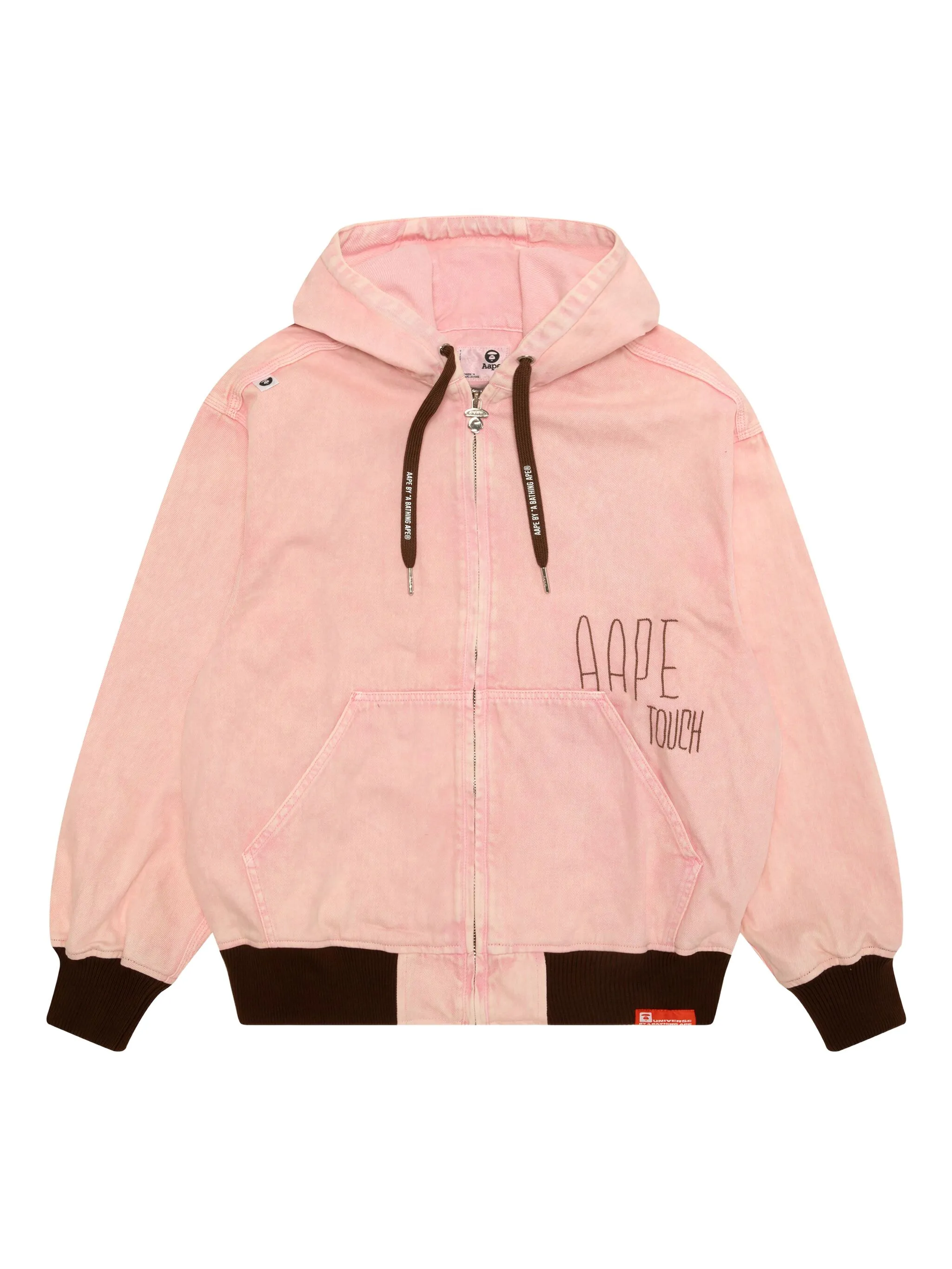 

Куртка на молнии с капюшоном Aape By A Bathing Ape, розовый