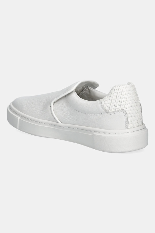 Кожаные кеды Cupsole Slip On с плетеным узором Calvin Klein, белый — фото 3