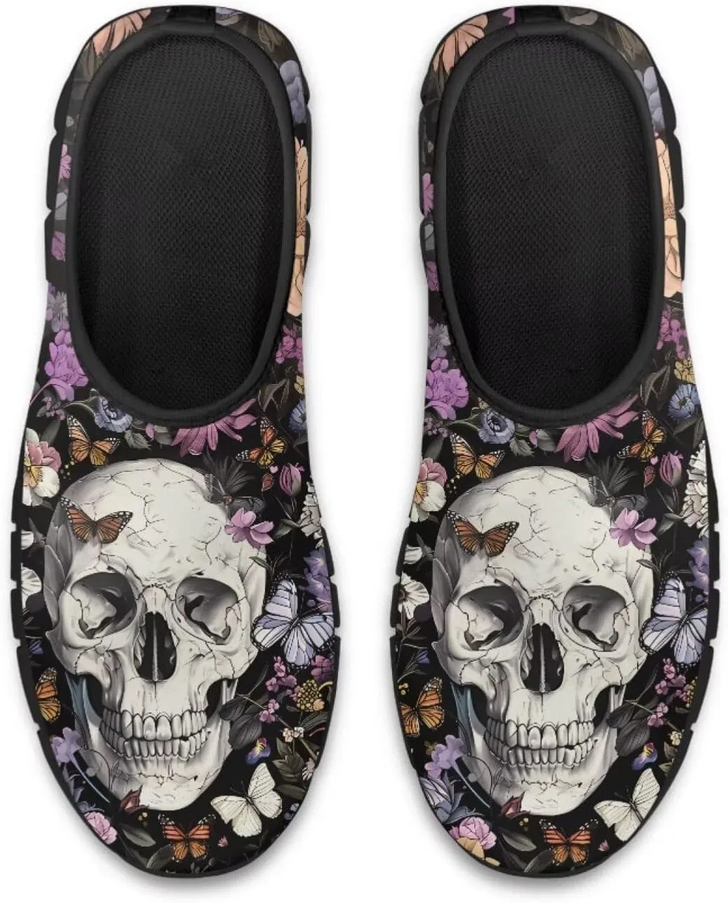 Мокасины повседневные, без бренда, Gothic Skulls & Flowers Twousenru — фото 3