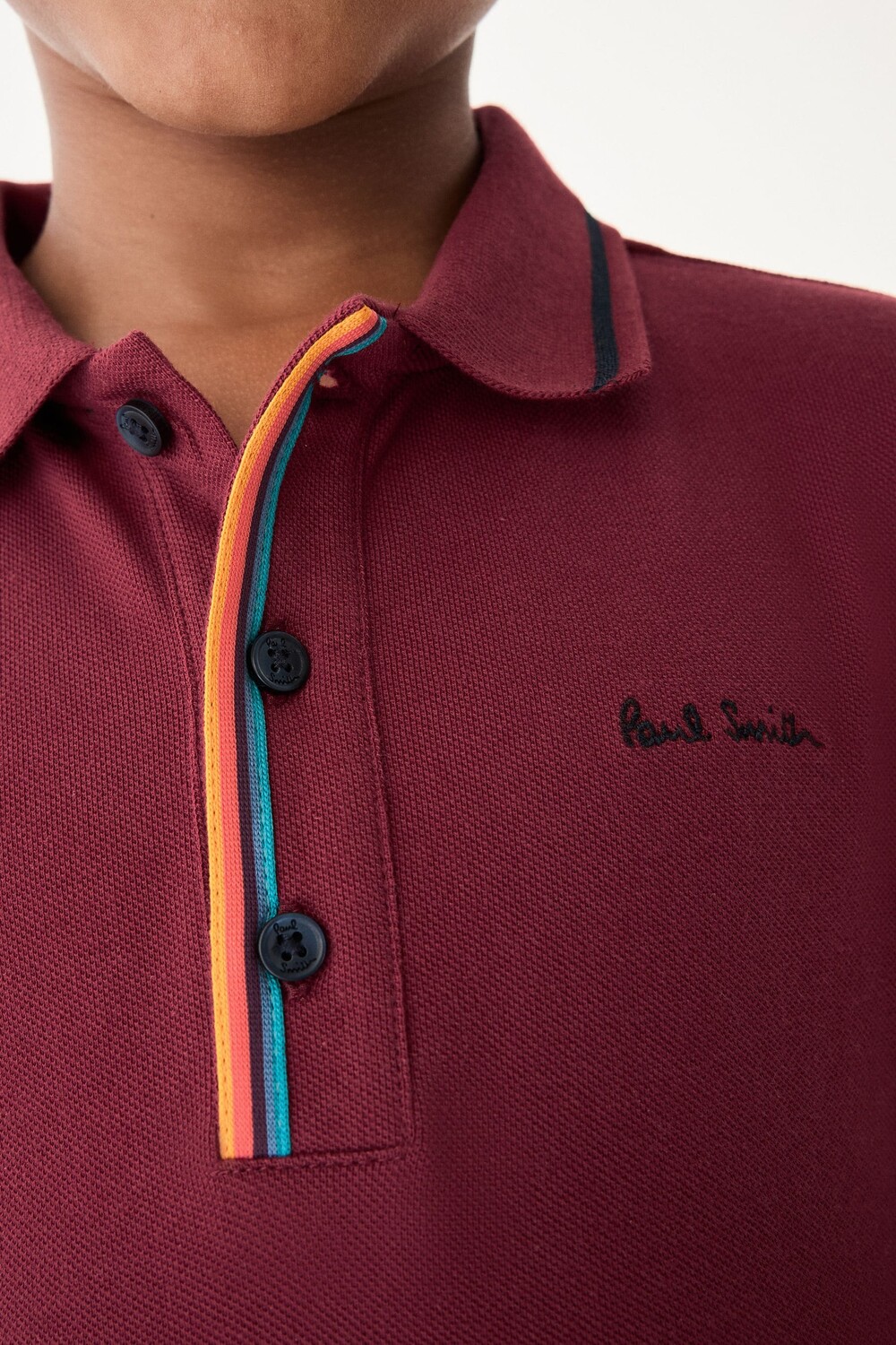 Футболка поло с длинными рукавами для мальчиков Paul Smith Junior, красный — фото 3