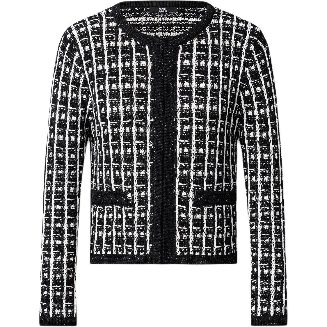 

KARL LAGERFELD Вязаный свитер женский черно-белый KARL LAGERFELD / Karl Lagerfeld Jeans