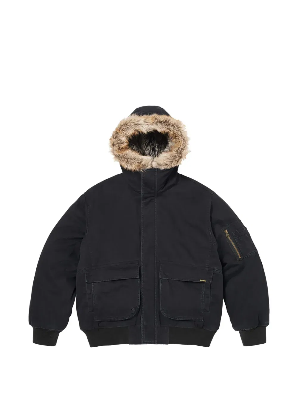 Куртка с капюшоном на молнии Supreme, черный