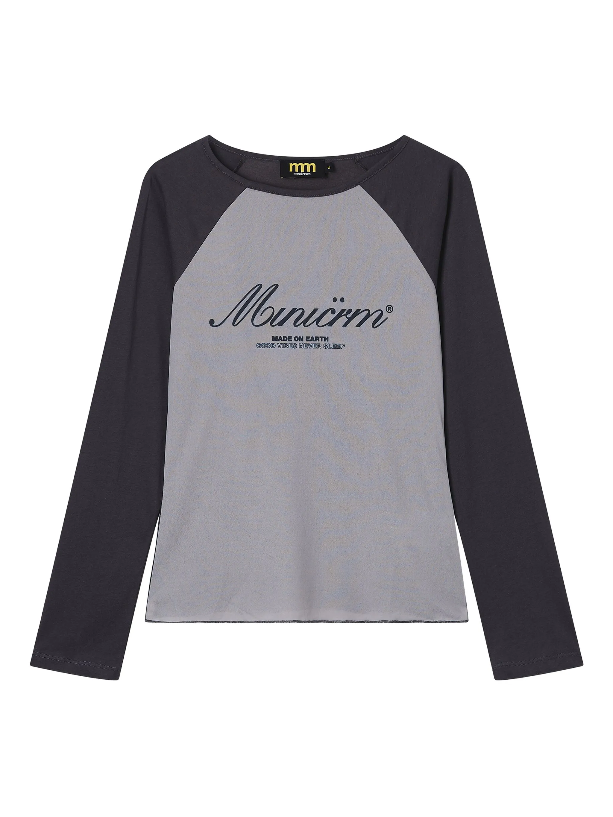 

Футболка с рукавами реглан Mini Cream, серый