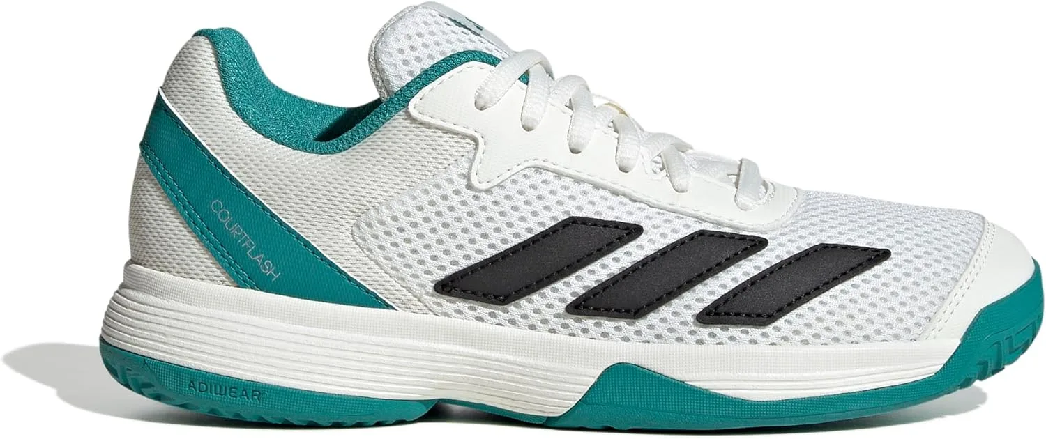 Детские теннисные кроссовки Courtflash унисекс для детей adidas, кремовый — фото 2