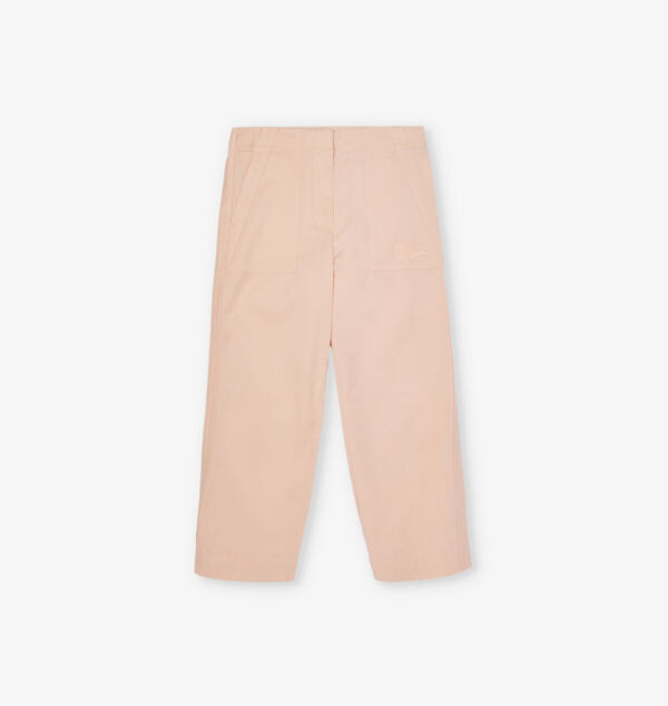 

Тканые брюки Orla с вышитым логотипом 4-14 лет Burberry, цвет plush