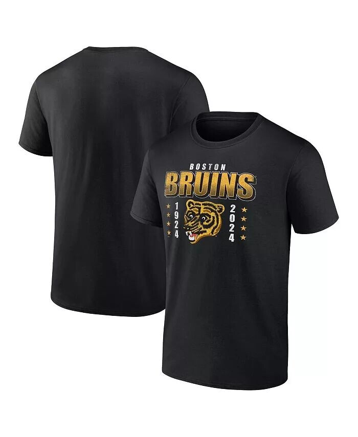 

Мужская черная потертая футболка Boston Bruins Centennial Fanatics