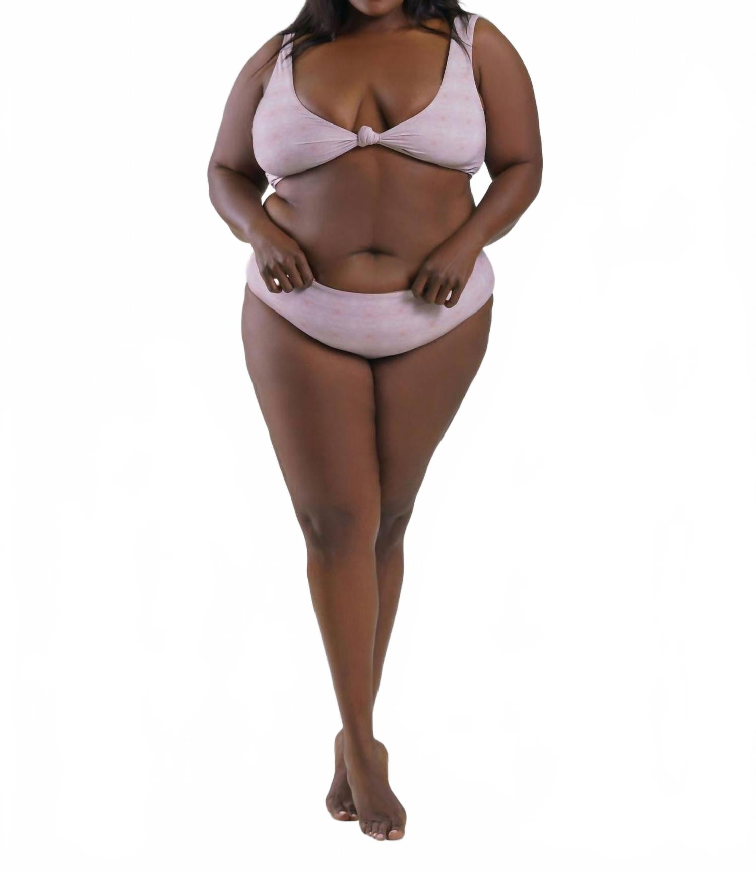 

Плавки пляжные плюс размера в цвете первоцвет Nomads, розовый