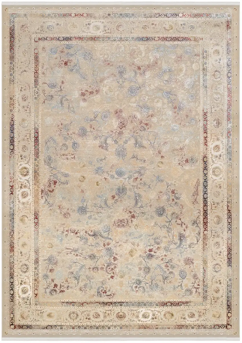 

OCI THE CARPET BRAND "MYSTIC LIMITED" ковер, прямоугольный, с цветочным узором в 3D-эффекте, машинное плетение, вискоза OCI Die Teppichmarke 67х130 см, цвет natur-multicolor