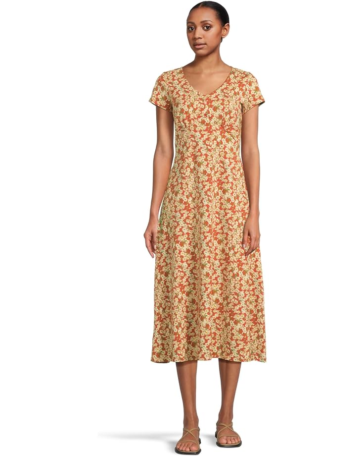 

Платье Toad&Co Rose Midi Short Sleeve Dress, цвет Mango Daisy Field Print