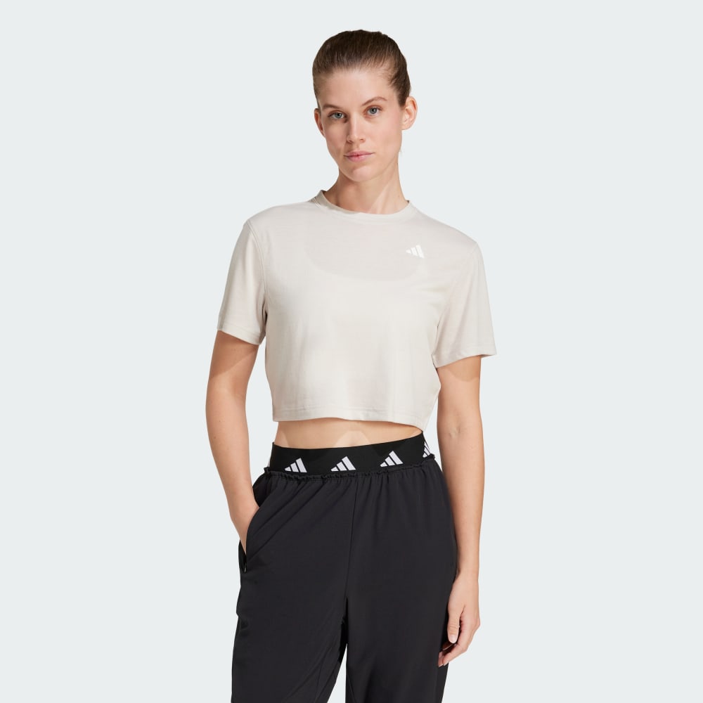 

Спортивная футболка Adidas Train Essentials Boxy Workout Tee, бежевый