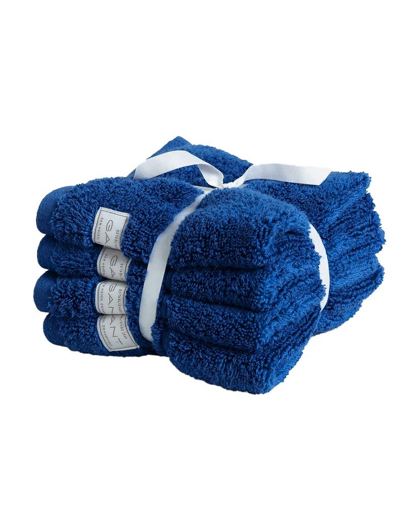 

Мыло-полотенце GANT, Organic Premium Towel, 4 шт. в упаковке - 30x30 см, махровый синий