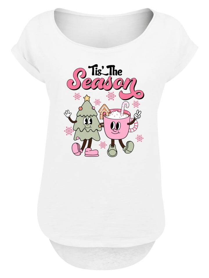 

Футболка F4NT4STIC Long Cut T-Shirt Tis The Season Tree Cocoa, белый
