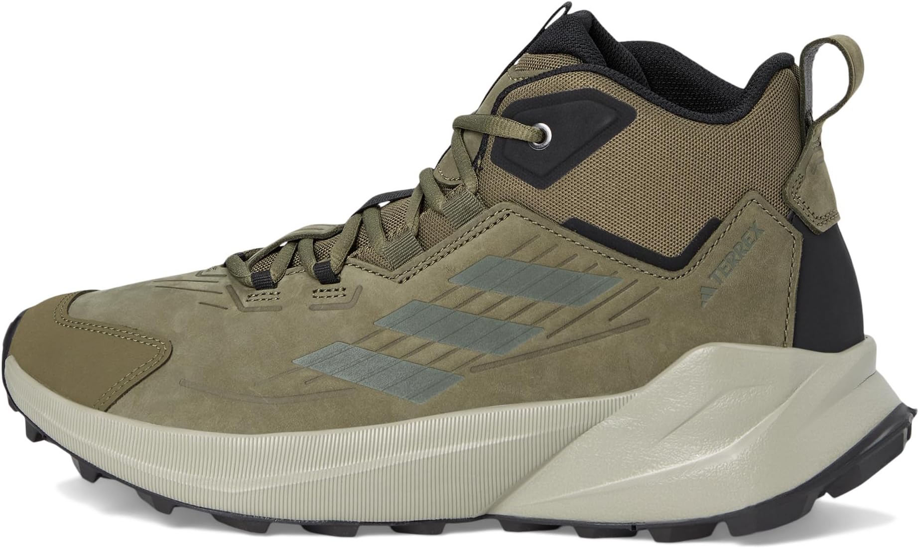 Ботинки adidas Outdoor Terrex Trailmaker 2 Leather Hiking Shoes, цвет Olive Strata/Olive Strata/Silver Pebble — фото 4