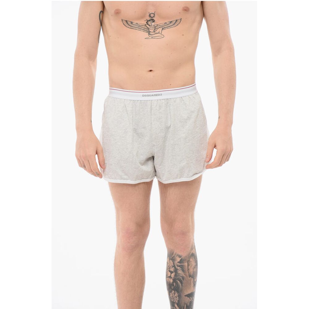 

Боксеры TRUNK из хлопка с логотипом на поясе Dsquared2, серый