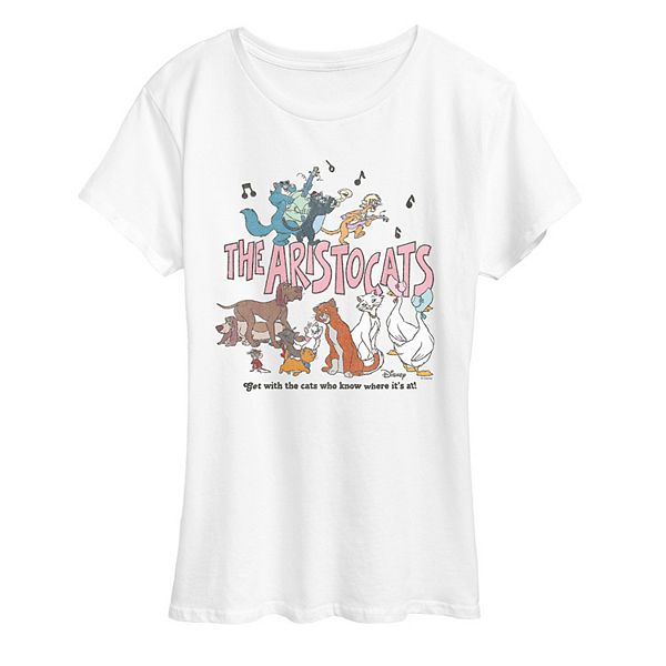 

Футболка с принтом Women's the aristocats group Disney, White, Белый, Футболка с принтом Women's the aristocats group Disney, White