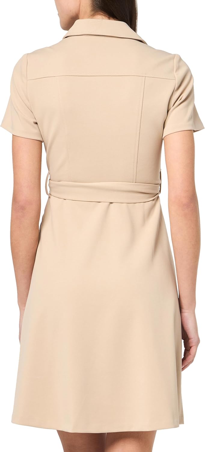 Женское платье-миди Tommy Hilfiger Scuba с завязкой на талии, Khaki — фото 2