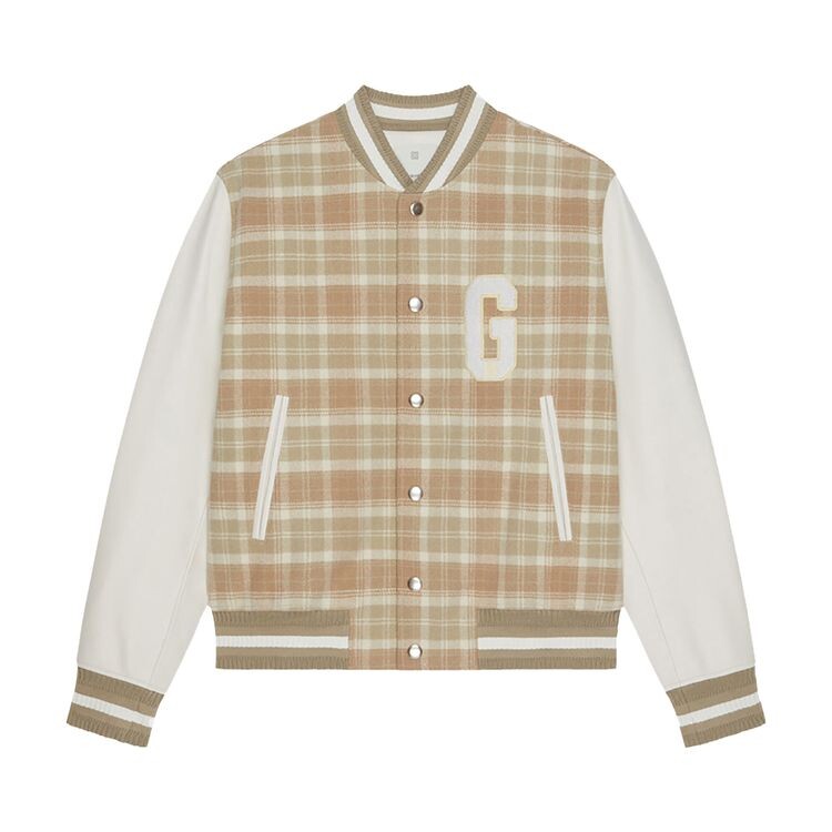 

Куртка Givenchy Check Classic Varsity Jacket White/Beige, белый