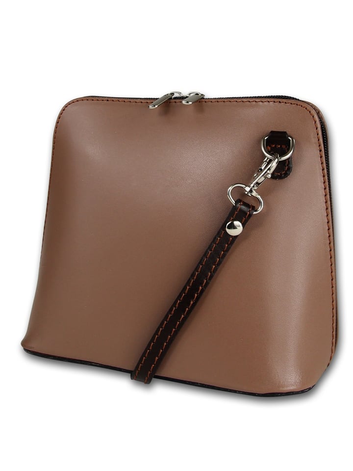 

Кожаная сумка через плечо Toscanto, серо-коричневого и серо-коричневого цветов, примерно 17 см Toscanto