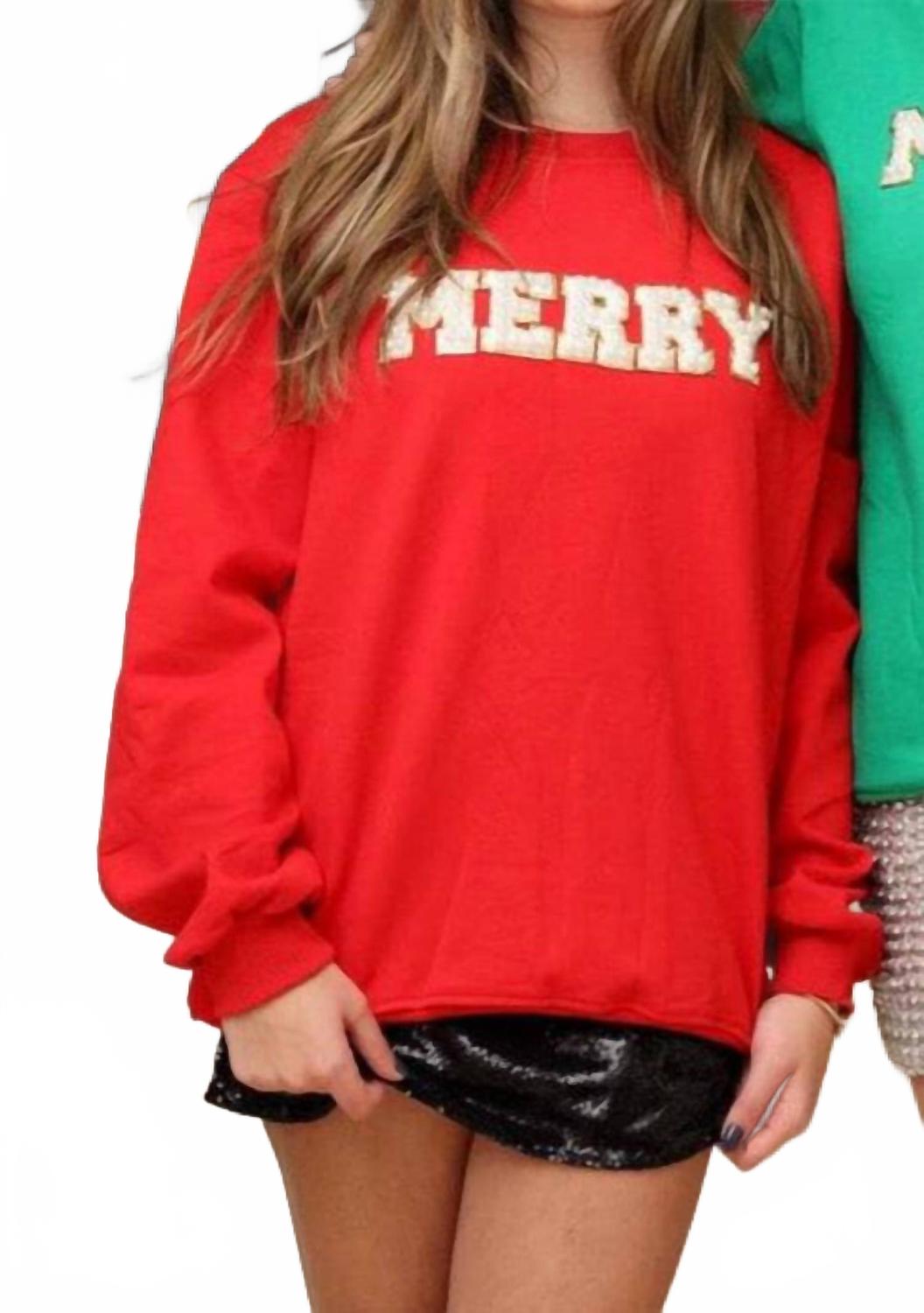 

Женская красная толстовка с жемчужным узором Lola + The Boys