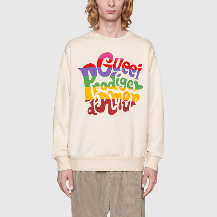 Свитшот мужской Gucci Ecru, умеренно свободный, Regular — фото 4