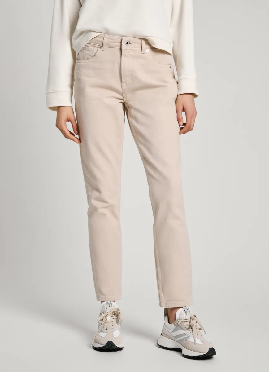 

Джинсы Pepe Jeans с завышенной талией "TAPERED JEANS HW", бежевый
