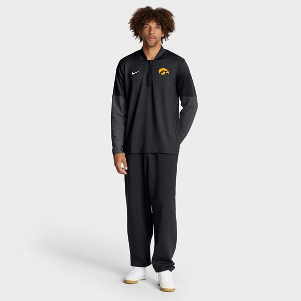 Мужская черная толстовка iowa hawkeyes one goal performance с полумолнией Nike — фото 4