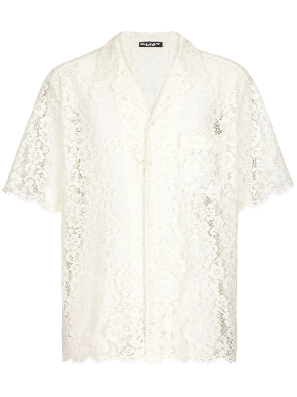 

Кружевная рубашка DOLCE & GABBANA, белый