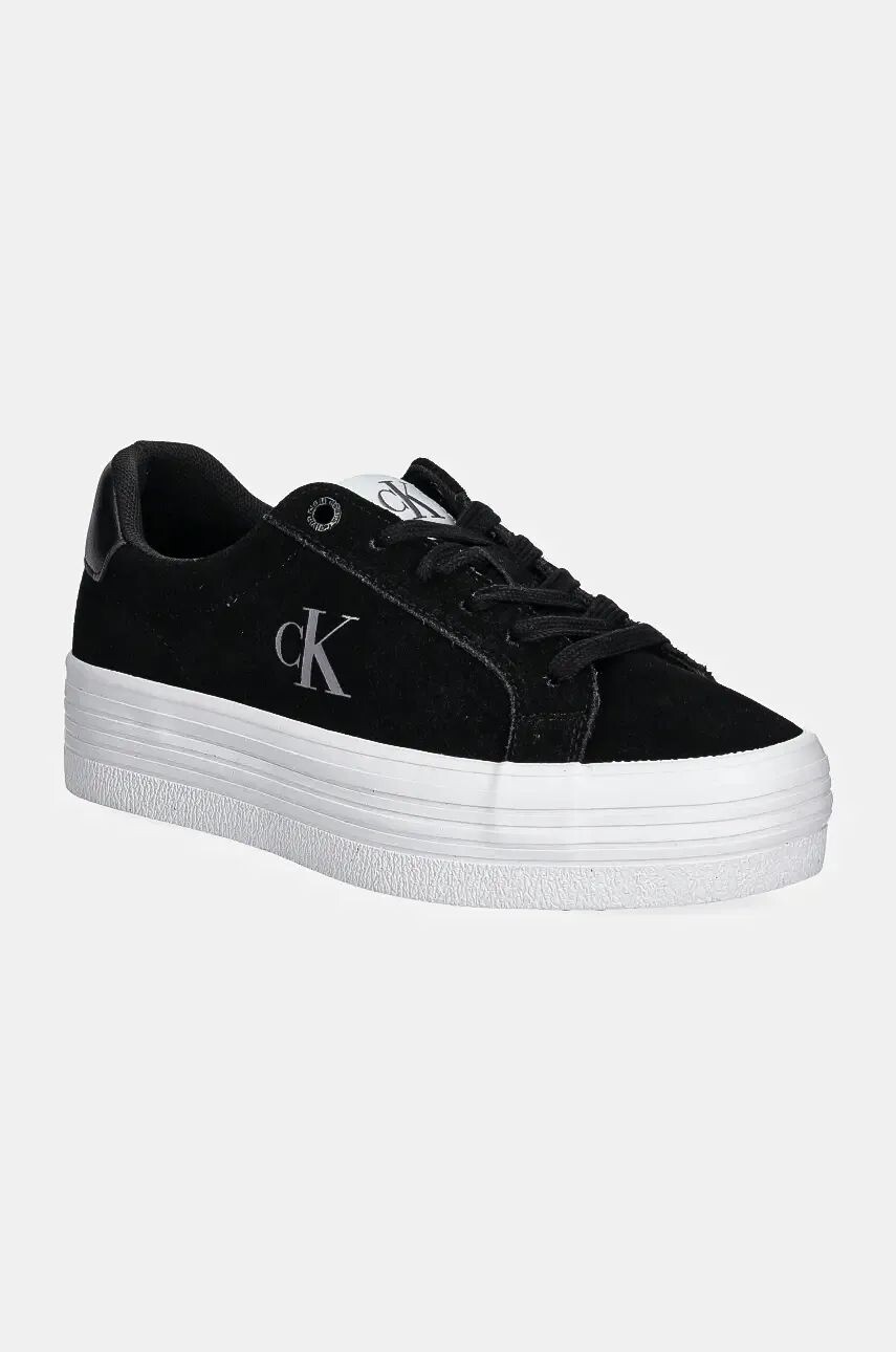 

Замшевые кроссовки Calvin Klein Jeans VULC FLATFORM LACEUP LOW MG S, черный