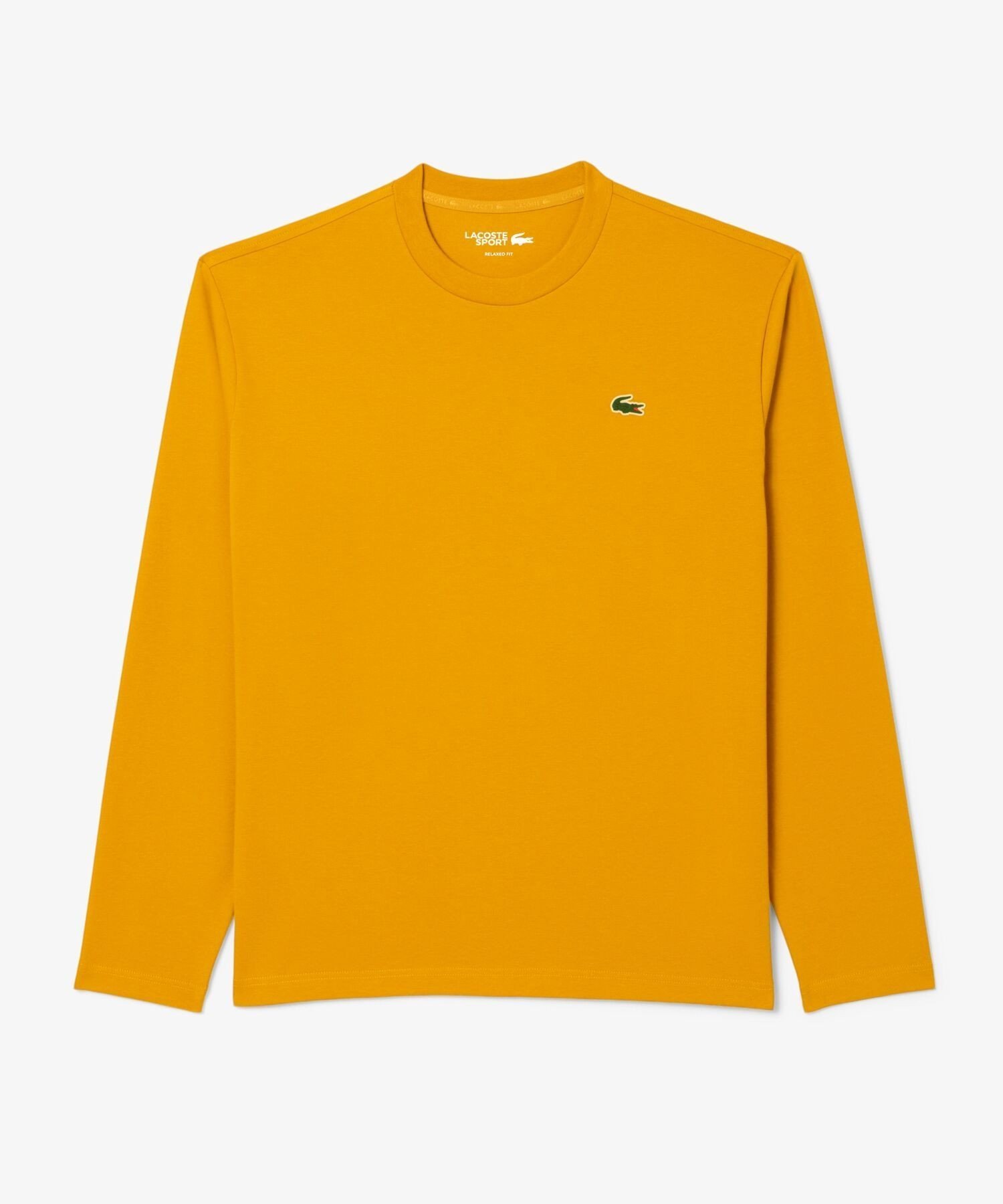 Футболка с длинными рукавами LACOSTE Golf с принтом на спине, сверхбыстрого высыхания, Yellow — фото 4