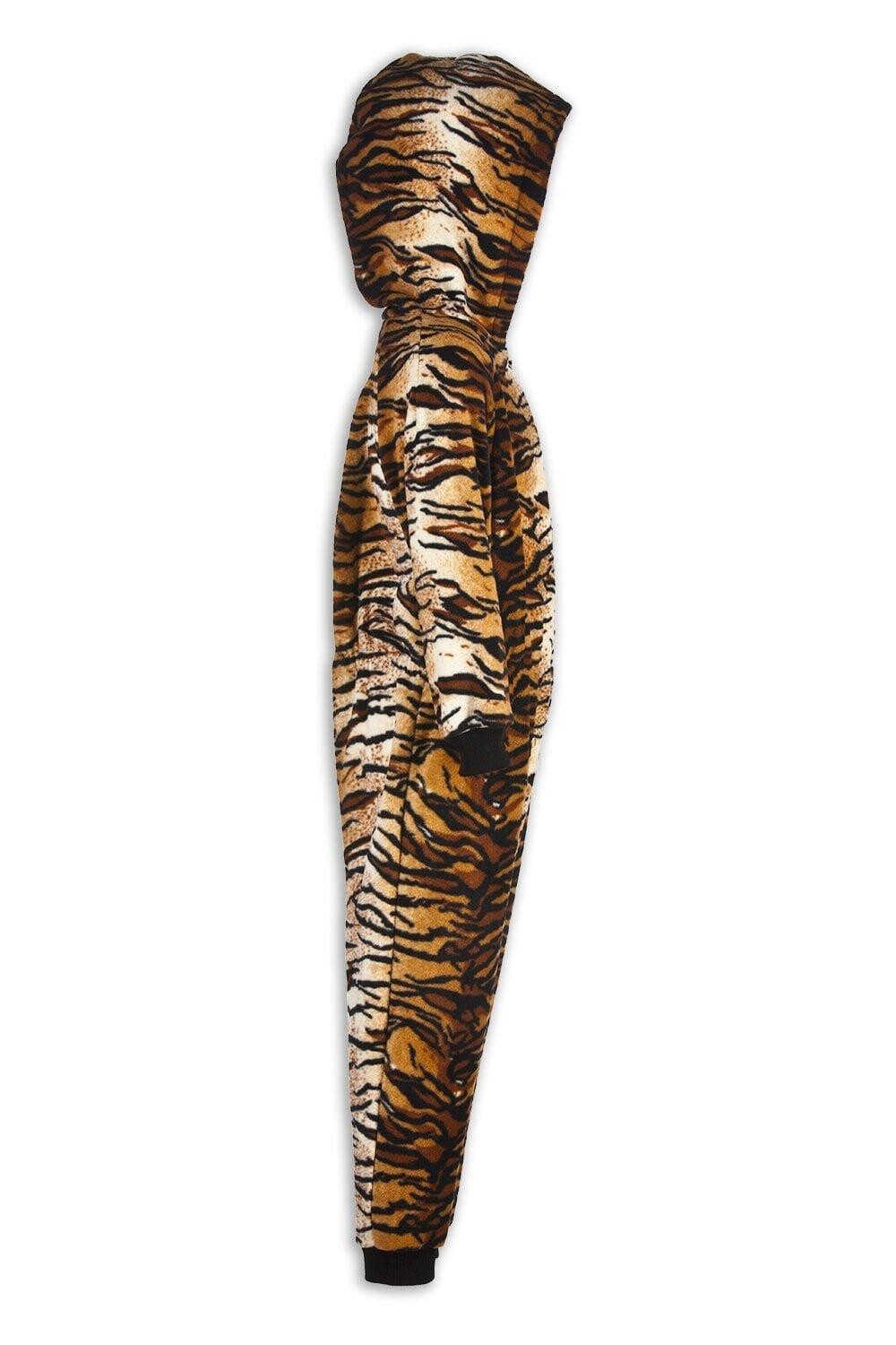 Комбинезон «Все в одном» с капюшоном Supersoft Tiger Print Camille, коричневый — фото 2