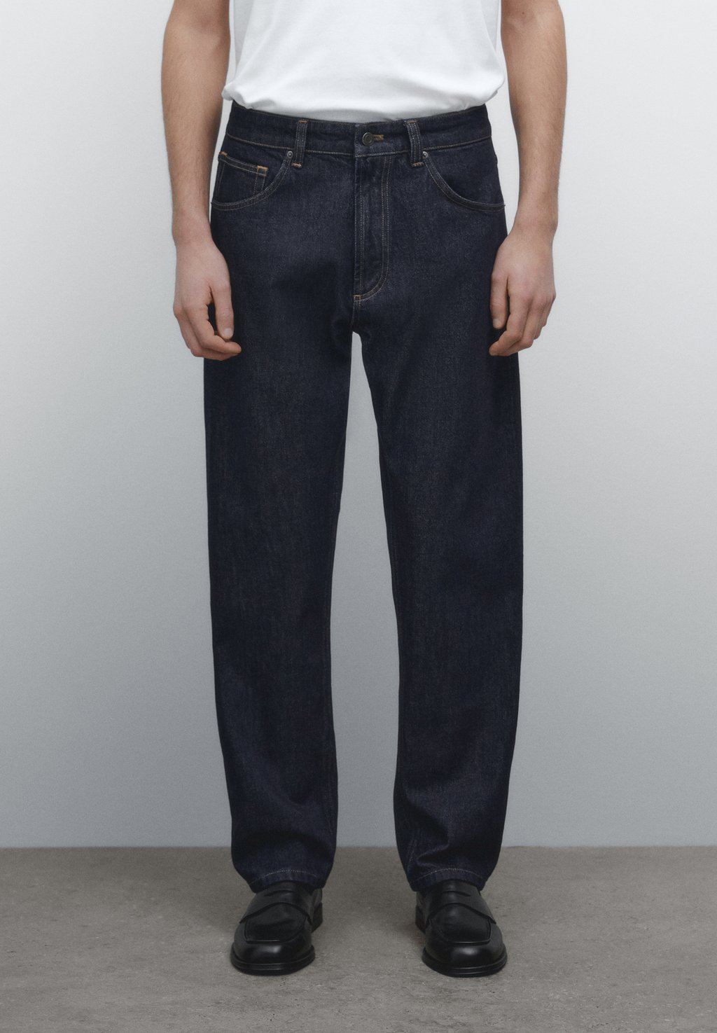 

Джинсы прямого покроя Massimo Dutti, темно-синий