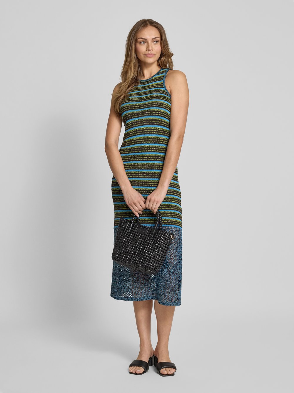 

Трикотажное платье с круглым вырезом Scotch & Soda, синий
