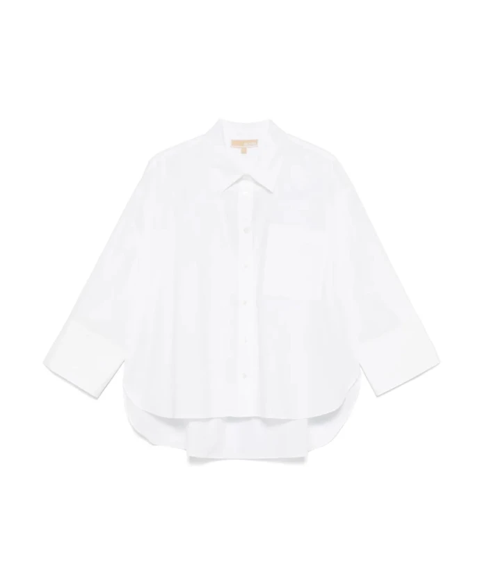 

Белая повседневная рубашка с длинными рукавами Michael Kors, белый