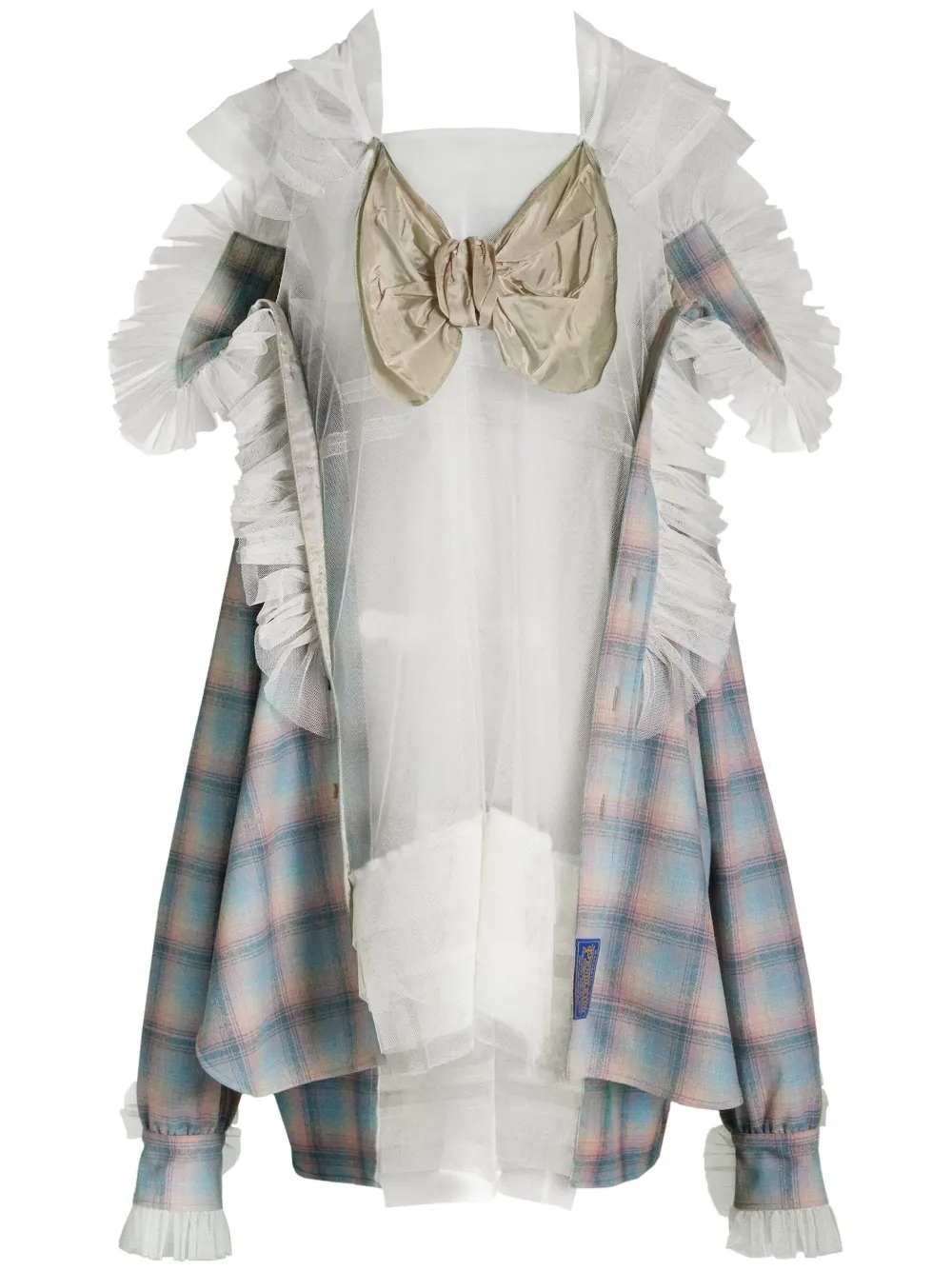 

Шерстяная рубашка из коллаборации с Pendleton MAISON MARGIELA, синий