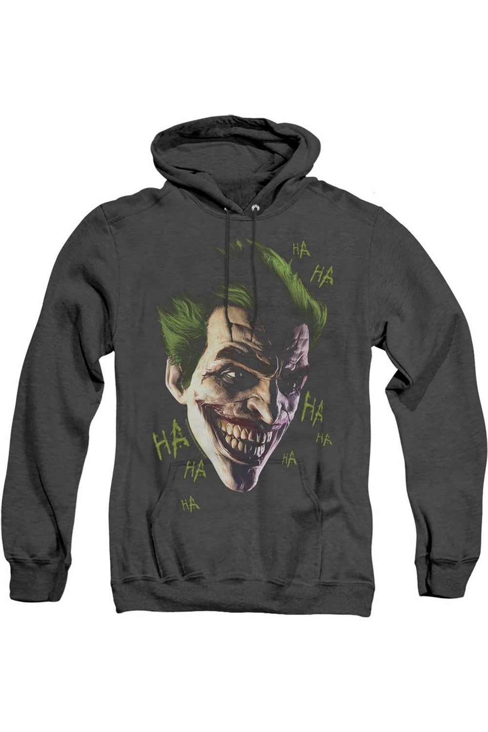 

Batman Arkham Origins Joker Grim Adult Heather Hoodie / Толстовка с капюшоном Gildan, черный