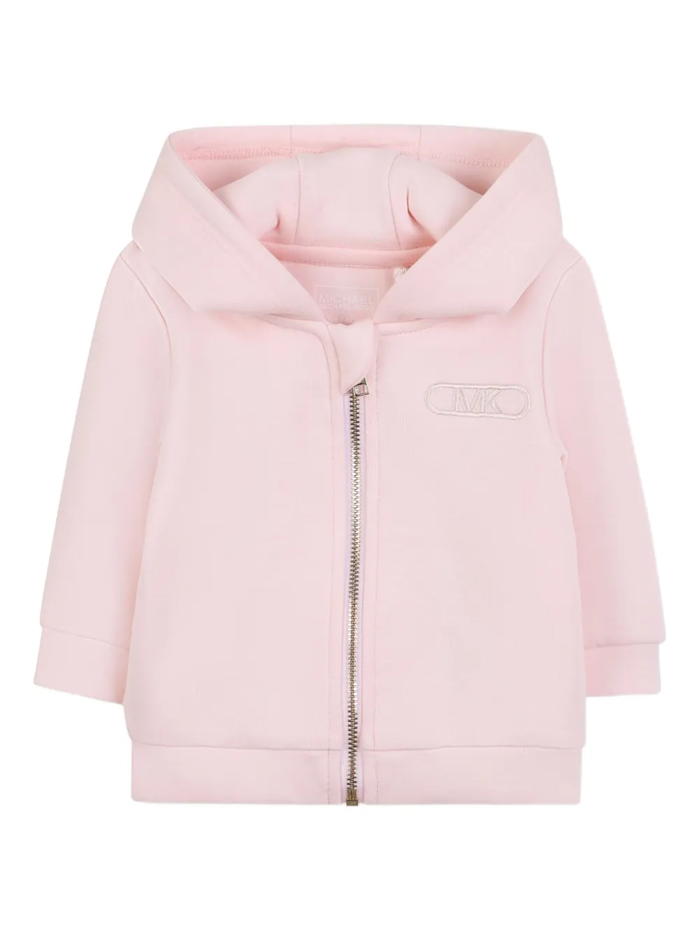 Спортивный костюм на молнии с капюшоном Michael Kors Kids, розовый — фото 3