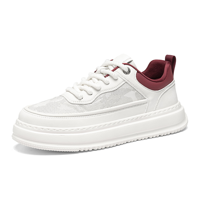 

Нескользящие легкие низкие мужские кроссовки для скейтбординга CAMOSI, Beige Red