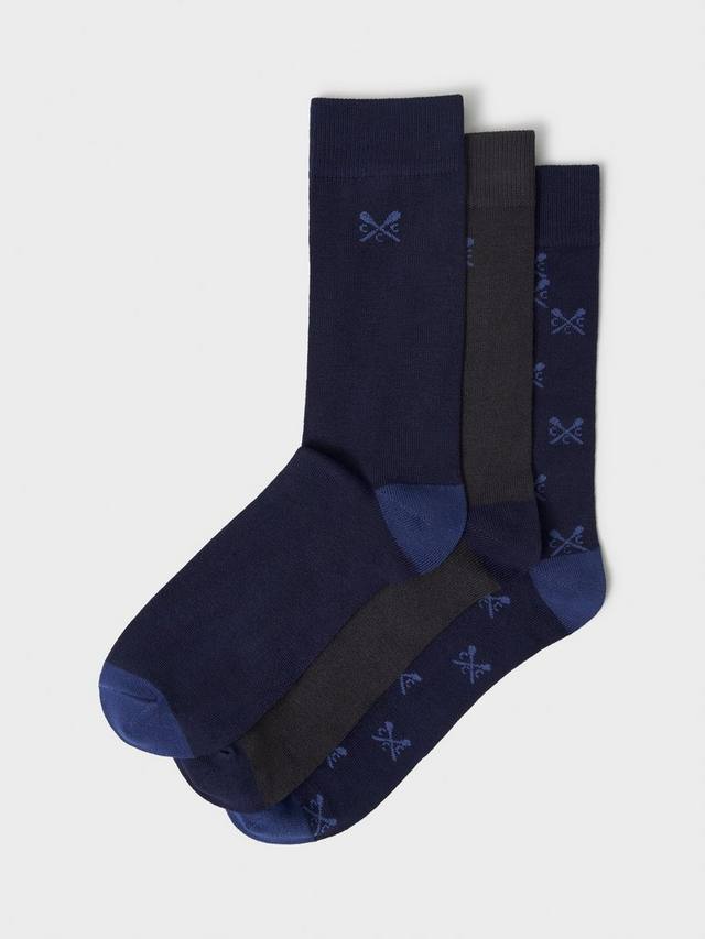 

Носки из бамбуковой смеси Crew Clothing, цвет Navy/Grey