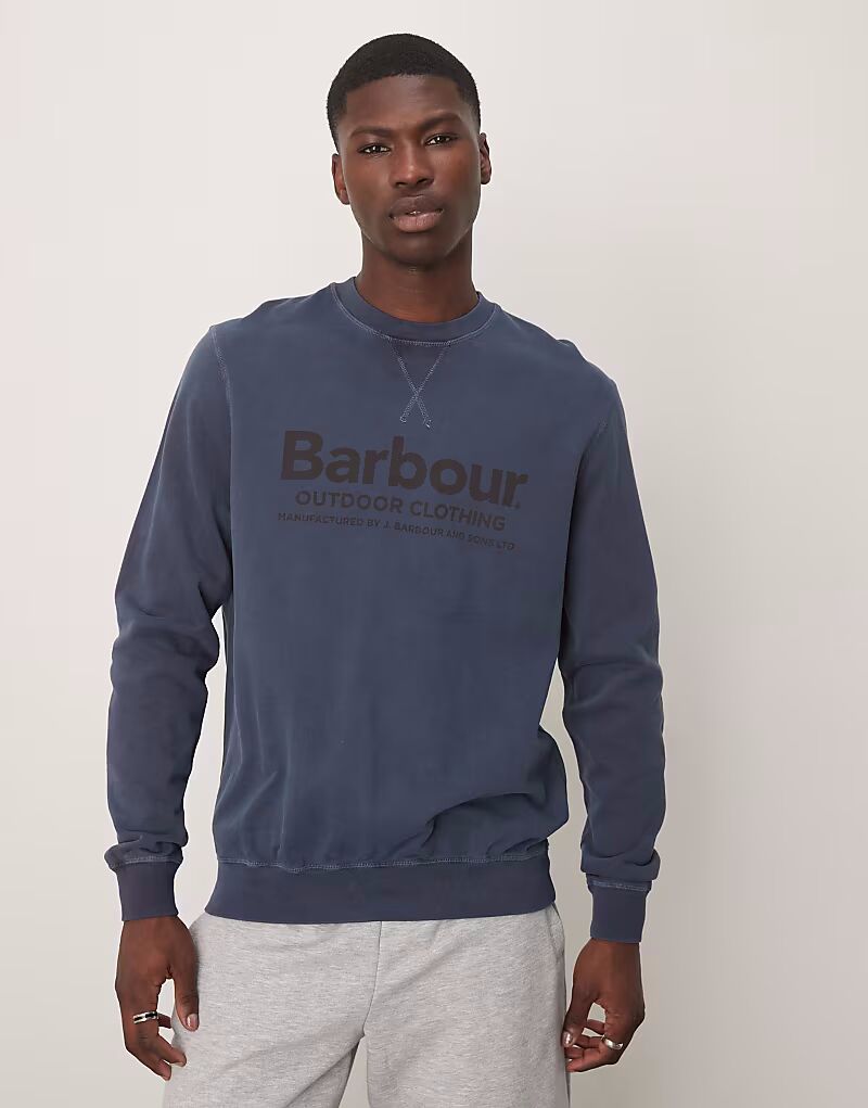 

Толстовка Barbour Larkhill с круглым вырезом темно-синего цвета
