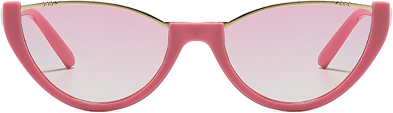 

Женские солнцезащитные очки Bullabulling овальной формы «кошачий глаз», ретро-стиль, модные узкие солнцезащитные очки в стиле 90-х, дизайнерские солнцезащитные очки, Pink