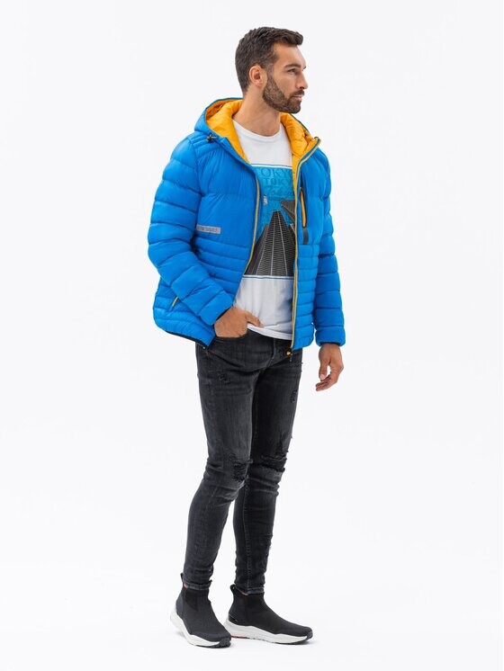 

Пуховик regular fit Ombre, синий