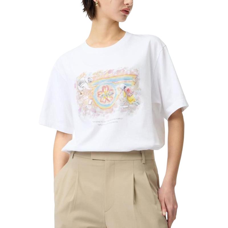 Футболка X GUAISHOU8HAO LIANMINGKUAN Unisex Белый UNIQLO, White-00 — фото 4