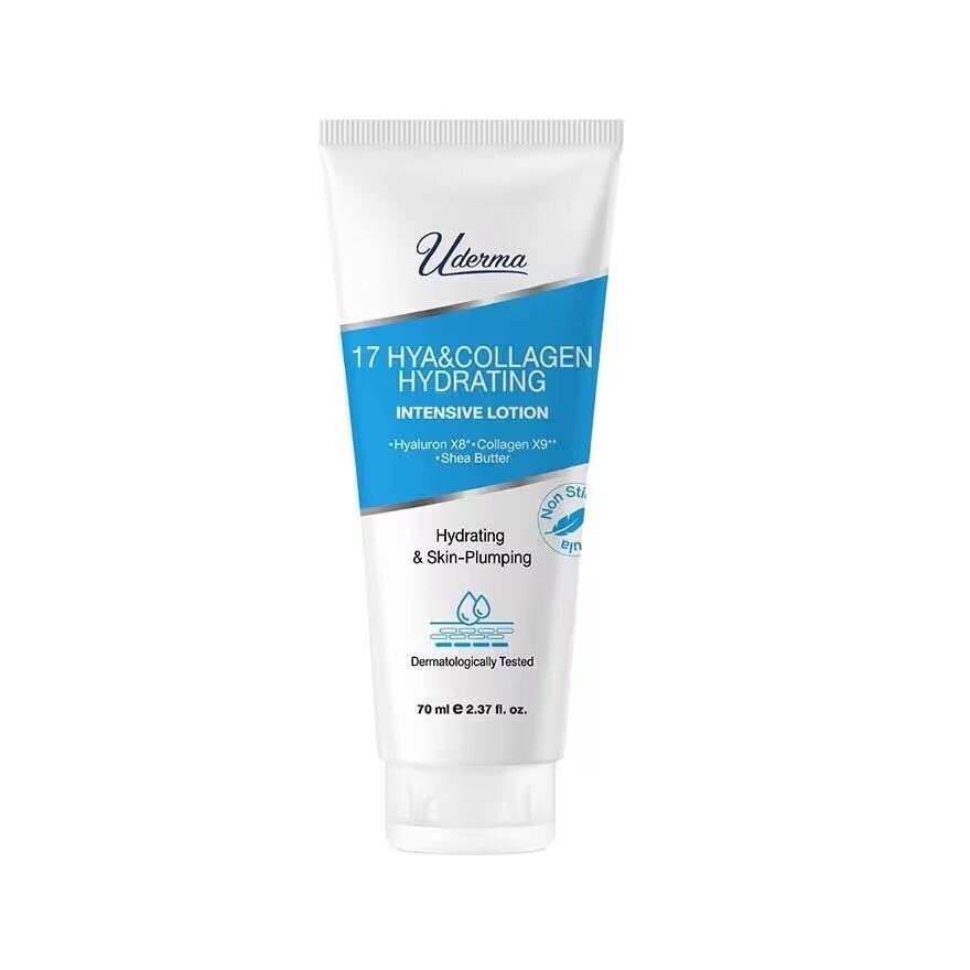 

Uderma 17 Hya Collagen Интенсивный увлажняющий лосьон 70 мл., Light Blue