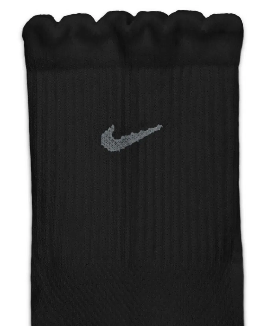 Женские повседневные высокие носки с фестончатым краем, комплект из 2 пар Nike, Black — фото 3
