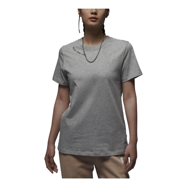 

Футболка (WMNS) Air Jordan Make Them Look T-shirt 'Grey', серый